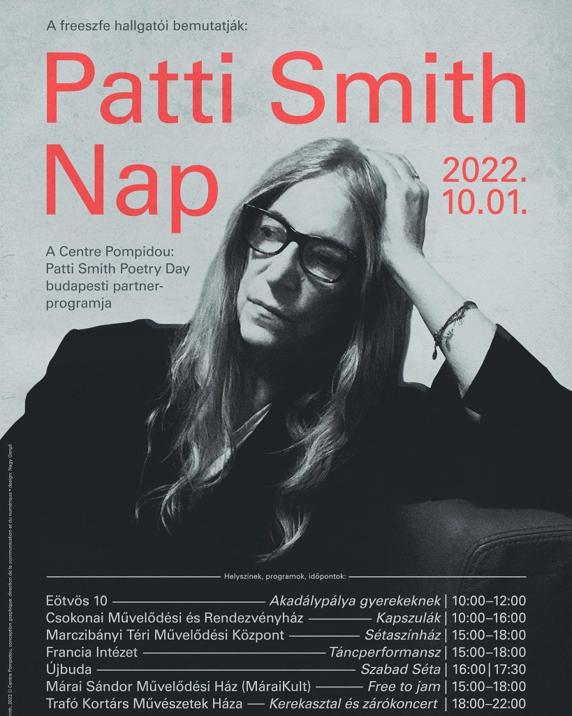 Patti Smith nap Budapesten – bemutatják: a Freeszfe hallgatói